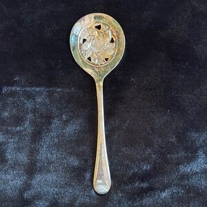 Elegant Silver Slotted Spoon